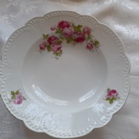 Zsolnay beaded rose plate