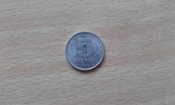 Németország ( Kelet-Németország, NDK) 5 Pfennig 1983 A