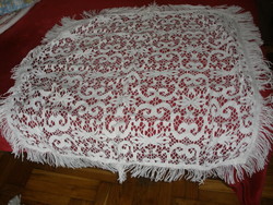 Tasseled lace tablecloth