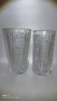 Csiszolt kristály üveg váza kettő egy áráért ajándék ötlet