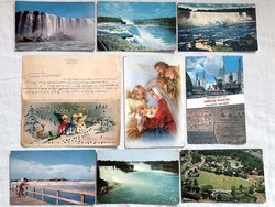 Amerikai képeslap 1957 - Niagara vízesés Florida USA Cleveland állatkert - 9 db együtt