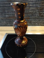 Showy wooden vase