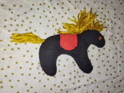 Retro plush horse 20cm old toy horse