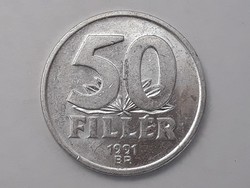 Magyarország 50 Fillér 1991 érme - Magyar alu 50 filléres 1991 pénzérme