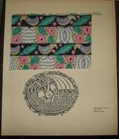 A material sample from 1914 designed by Lajos Kozma