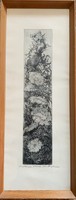 Etching of Mary Hertay (1932- wild elder (circa 1970)) / 59x12 cm /