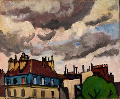 Henry Lyman Saÿen - Tetők felett felhők Párizsban - reprint