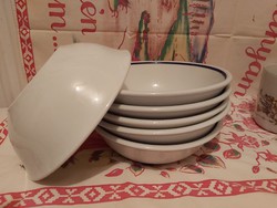 Zsolnay kék csíkos gulyásos tányérok