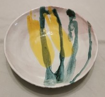 Retro iparművészeti tál, tányér, 17,5 cm, jelzett