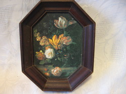 Bogdány jakab flower still life small reproduction in an 8-angle garden