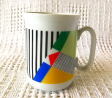 Art deco patterned Czech royal dux mug with cup