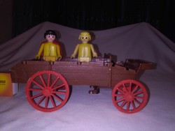 Schenk /? / Playmobil /? / Chariot and two human figures - together - retro toy