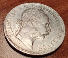 Francis Joseph 1 florin 1878 silver