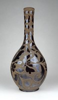 1G325 Antik Ifj. Badár Balázs mezőtúri kerámia váza 29.5 cm