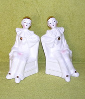 Harlequin bohóc porcelán könyvtámasz párban