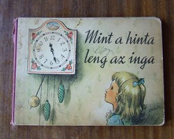 Old, retro children's storybook: like a swing swinging with pendulum-cubasta illustrations