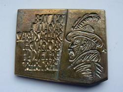 Father Bem .... In memory of 1979, medal (decoration), bronze plaque sculpture