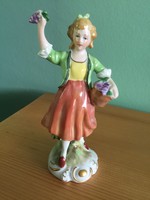 Harvesting girl in German porcelain
