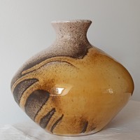 Fat lava hatású, mid-century modern váza