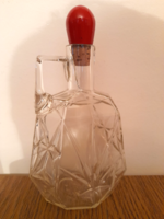 Antik J.Zwack és Társa sokszögletű Unicum likőrös üveg