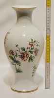 Hollóházi hortenzia mintás nagy porcelán váza (2114)