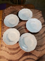 ZSOLNAY PORCELÁN TOLLAZOTT VIRÁGOS 5 DB MÉLYTÁNYÉR    G 101/1