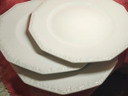 3. db. antik Rosenthal Maria hófehér porcelán nagy lapos tányér, asztalközép