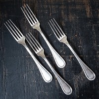 Antique monogrammed silver-plated Berndorf fork (4 pcs)