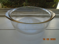 Német Jénai üveg tál FEUERFEST GLAS jelzéssel  1 kg