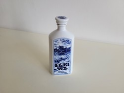 Retro Alföldi porcelán Egri víz italkülönlegesség palack butella