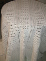 Wonderful white knitted cotton bed linen