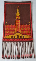 Vintage wool tapestry, woven-Polish needlework from the 70's (cepelia)