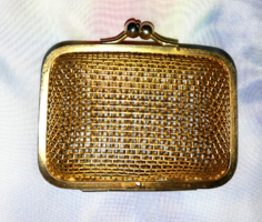 Arany színű fém,  régi pénztárca