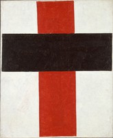 Kazimir Malevich - Vörös és fekete kereszt fehéren - reprint