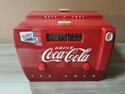 Retro nostalgia coca-cola with cool radio and cassette recorder