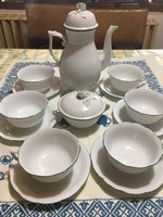 Herend white tea set with green wind