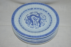 5 rice patterned flat plates ( dbz 0096 )