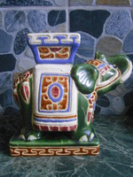 Virágtartó szobor asztali elefánt kerámia indiai 18*18*8 cm