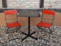 Retro iron garden chair with table set