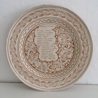 Korondi kerámia falitányér - Falidísz - Népi kerámia - Kerámia tányér