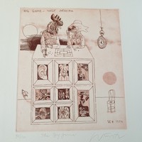 Adam Würtz etching: the big game, 91/100
