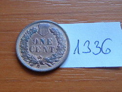 USA 1 CENT 1908 Bronz, INDIÁN FEJ #1336