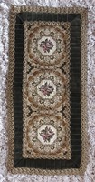 Beautiful velvet tapestry woven running tablecloth with elegant gold borders