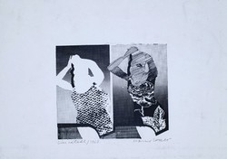 LAKNER László (1936-):  Cím nélkül, 1963, bakelit nyomat, 14 x 16,5 cm (42 x 52 cm)