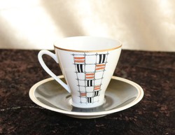 Freiberger porcelain coffee cup with flawless placemat