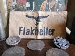 NSDAP náci, horogkeresztes LUFTWAFFE FLAKHELFER karszalag