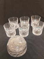 French lead crystal whiskey glasses with gift crystal bonbonierel