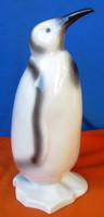 Hollóházi porcelán pingvin kézi festés, 21 cm magas ,jelzett.