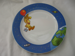 Rosenthal thomas felix bunny in space, saturn, earth perspective kid plate