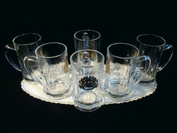 Set of 6 glass beer mugs with 3 dl gösser new!